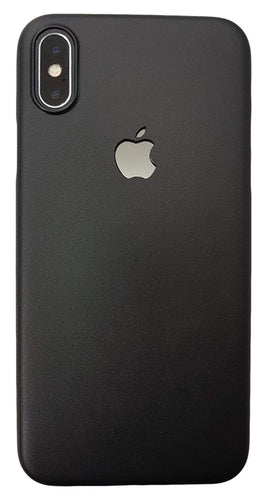 Yofo Soft Logo Cut Back Cover Case for iPhone X/XS (Black) Ultra Thin