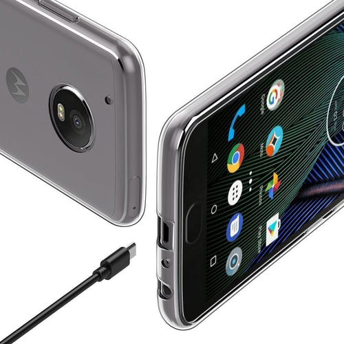 YOFO Silicone TPU Soft Gel Rubber Shockproof Back Cover for Motorola Moto G5 Plus