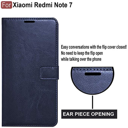 YOFO Flip Leather Magnetic Wallet Back Cover Case for Mi Redmi Note 7/ Note 7s / Note 7 Pro