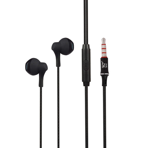 TENPLUS TP-202 Stereo Headset with HD Sound and Extra Bass Earphone Wired Headset (Black)