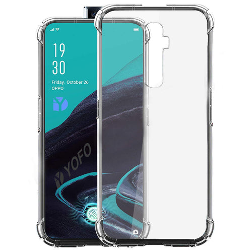 YOFO Shockproof Soft Transparent Back Cover for Oppo Reno 2Z - (Transparent)
