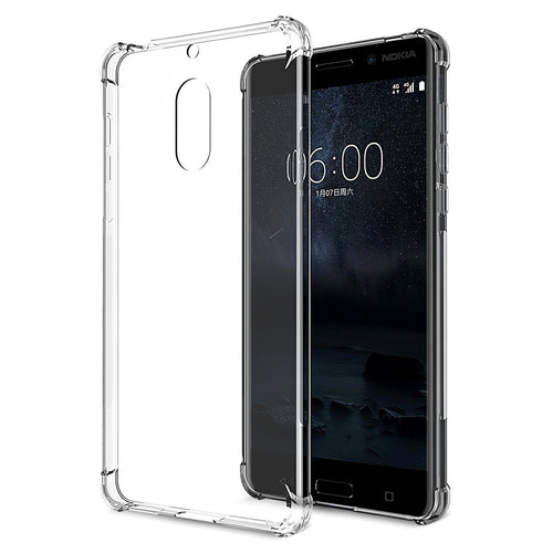 Yofo Transparent Soft Rubber Back Cover for Nokia 6 (Transparent)