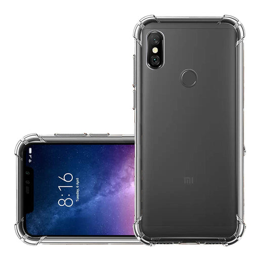 YOFO Shockproof Back Cover for Redmi Note 6 Pro (Transparent)