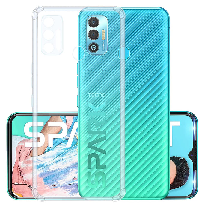 YOFO Back Cover for Tecno Spark 7 / 7T (Flexible|Silicone|Transparent |Shockproof)