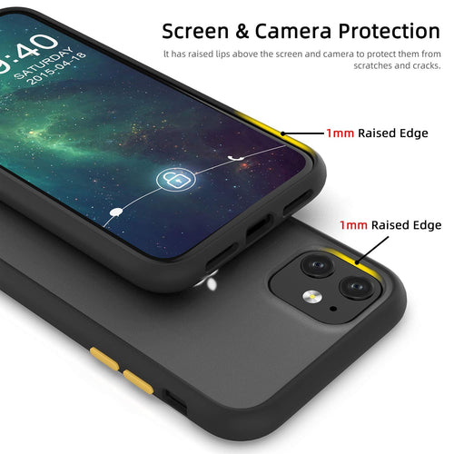 YOFO Matte Finish Smoke Back Cover for Apple iPhone 11Pro Max (6.5)-Black