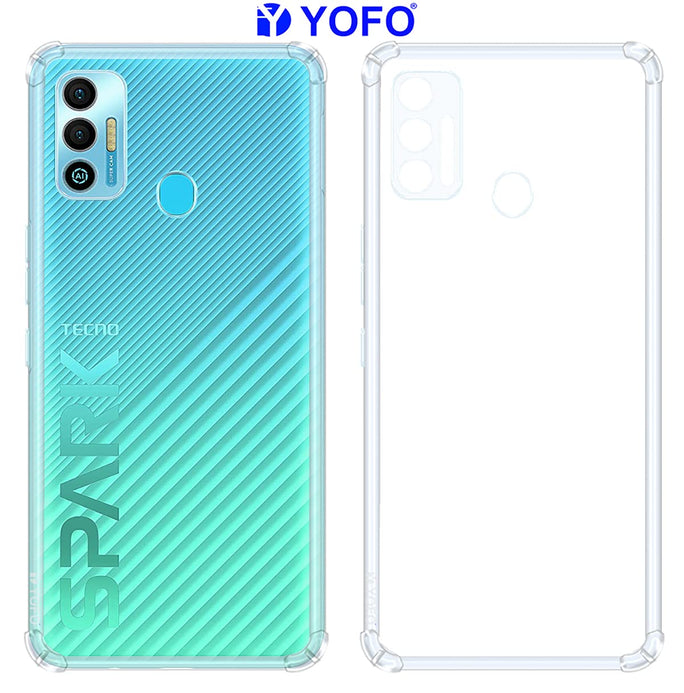 YOFO Back Cover for Tecno Spark 7 / 7T (Flexible|Silicone|Transparent |Shockproof)