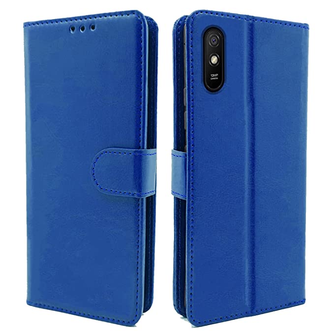 YOFO Flip Leather Magnetic Wallet Back Cover Case for Mi Redmi 9A / 9i