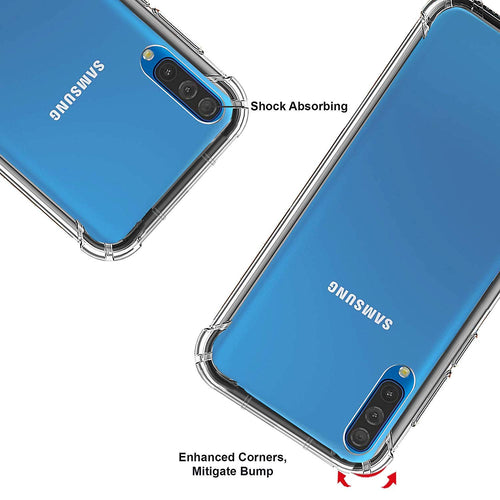 YOFO Flexible Back Cover for Samsung Galaxy A50 / A30s (Transparent) Shockproof All Side Protection Case