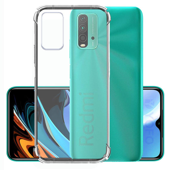 YOFO Silicon Shockproof Back Cover for MI Redmi 9 Power (Transparent) with Bumper Corner