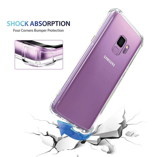 YOFO Shockproof HD Transparent Back Cover for Samsung Galaxy S9 (Transparent)