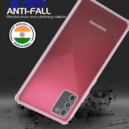 YOFO Silicon Transparent Back Cover for Samsung Galaxy M02s Shockproof Bumper Corner, Ultimate Protection with Free OTG Adapter