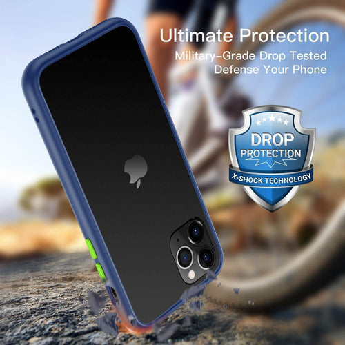 YOFO Matte Finish Smoke Back Cover for Apple iPhone 12 Mini (5.4)-Blue
