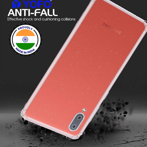 YOFO Silicon Transparent Back Cover for Samsung Galaxy M02 Shockproof Bumper Corner, Ultimate Protection with Free OTG Adapter
