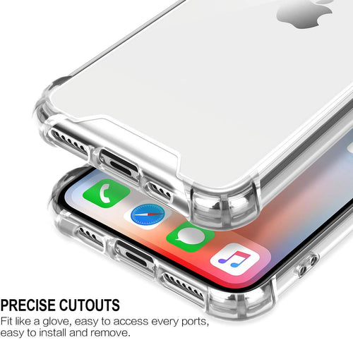 YOFO TPU Cristal Glass Shockproof Back Cover for Apple iPhone 11 Pro {5.8 Inch} - (Transparent)