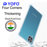 YOFO Silicon Transparent Back Cover for Samsung Galaxy A12 Shockproof Bumper Corner, Ultimate Protection with Free OTG Adapter