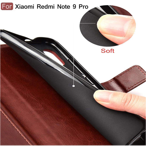 YOFO Flip Leather Magnetic Wallet Back Cover Case for Redmi Note 9 Pro/Note 9 Pro Max/Poco M2 Pro