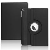 YOFO iPad 9.7 inch 2017/2018 Launch Case, 360 Degree Rotating Stand Folio Case PU Leather Rotating Stand Cover (Black)