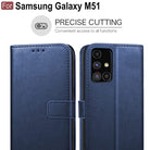 YOFO Samsung Galaxy M51 Leather Flip Cover Full Protective Wallet Case