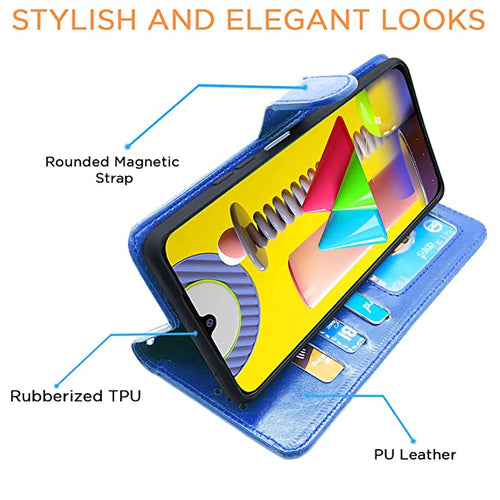 YOFO Samsung Galaxy M21 / M30s Prime Leather Flip Cover Full Protective Wallet Case