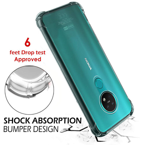 YOFO Silicon Full Protection Back Cover for Nokia 7.2 (Transparent)