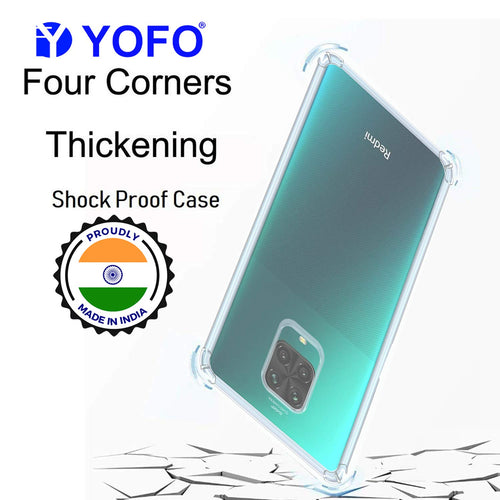 YOFO Silicon Transparent Back Cover for Mi Redmi Note 9 Pro/ Mi Redmi Note 9 Pro Max / Poco M2 Pro Shockproof Bumper Corner with Ultimate Protection