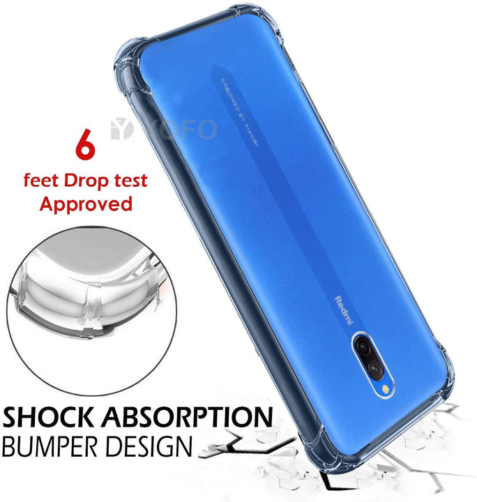 YOFO Combo for Mi Redmi 8A Transparent Back Cover + Matte Screen Guard with Free OTG Adapter