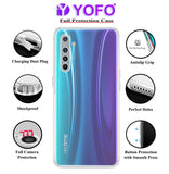 YOFO Back Cover for Realme XT / X2 (Flexible|Silicone|Transparent|Dust Plug|Camera Protection)