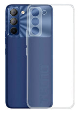 YOFO Back Cover for Tecno Pop 5 Pro (Flexible|Silicone|Transparent|Dust Plug|Camera Protection)