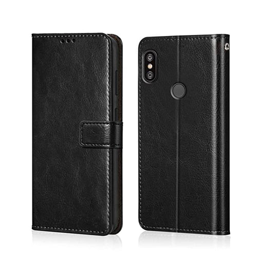 YOFO Flip Leather Magnetic Wallet Back Cover Case for Mi Redmi 6 Pro