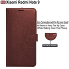 YOFO Flip Leather Magnetic Wallet Back Cover Case for Mi Redmi Note 9