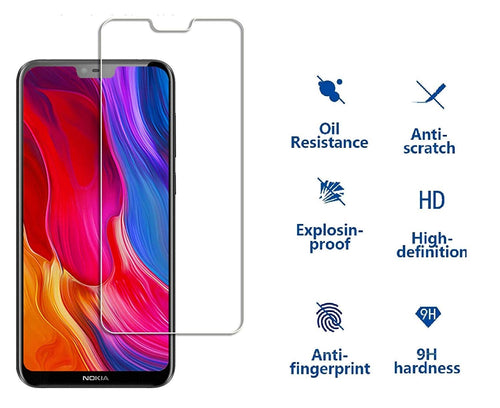 YOFO Tempered Glass Screen Protector for Nokia 6.1 Plus (Transparent HD)