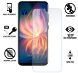 YOFO Transparent Back Cover Case with Tempered Glass Value Combo Pack - for MI Redmi 8A Dual