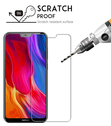 YOFO Tempered Glass Screen Protector for Nokia 6.1 Plus (Transparent HD)