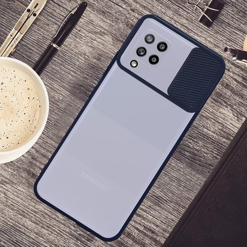 YOFO Camera Shutter Back Cover For Samsung Galaxy M42 (5G) With Mobile Stand