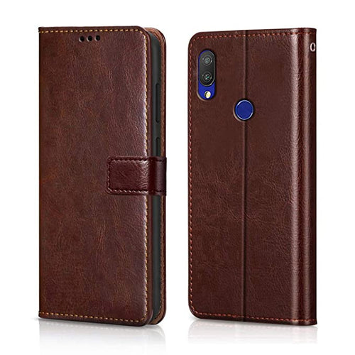 YOFO Flip Leather Magnetic Wallet Back Cover Case for Mi Redmi 7 / Y3