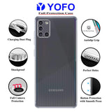YOFO Silicon Transparent Back Cover for Samsung A31 - Camera Protection with Anti Dust Plug