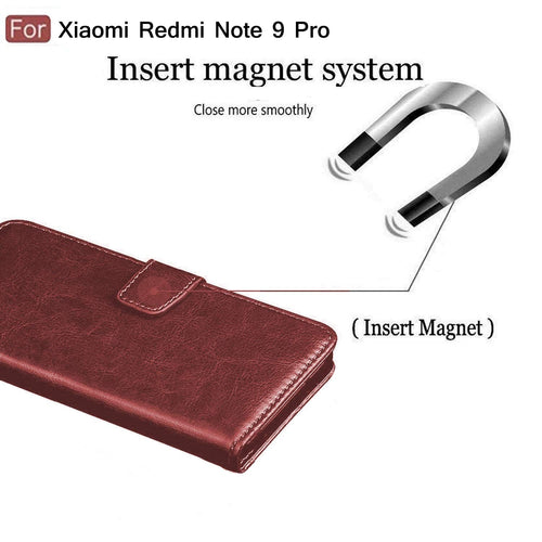 YOFO Flip Leather Magnetic Wallet Back Cover Case for Redmi Note 9 Pro/Note 9 Pro Max/Poco M2 Pro