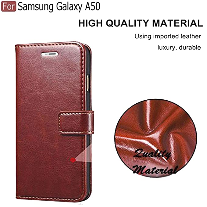 YOFO Samsung Galaxy A30s / A50 / A50s  Prime Leather Flip Cover Full Protective Wallet Case