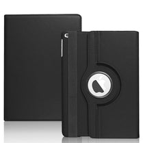 YOFO iPad Air 2 - (Model: A1566, A1567 ) - (2014) (Black) Case, 360 Degree Rotating Stand Folio Case PU Leather Rotating Stand Cover (Black)