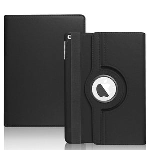 YOFO iPad Air 2 - (Model: A1566, A1567 ) - (2014) (Black) Case, 360 Degree Rotating Stand Folio Case PU Leather Rotating Stand Cover (Black)