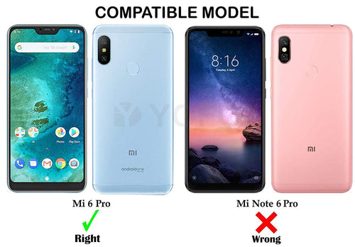 YOFO Matte Finish Smoke Back Cover with Full Camera Lens Protection for Mi Redmi 6 PRO