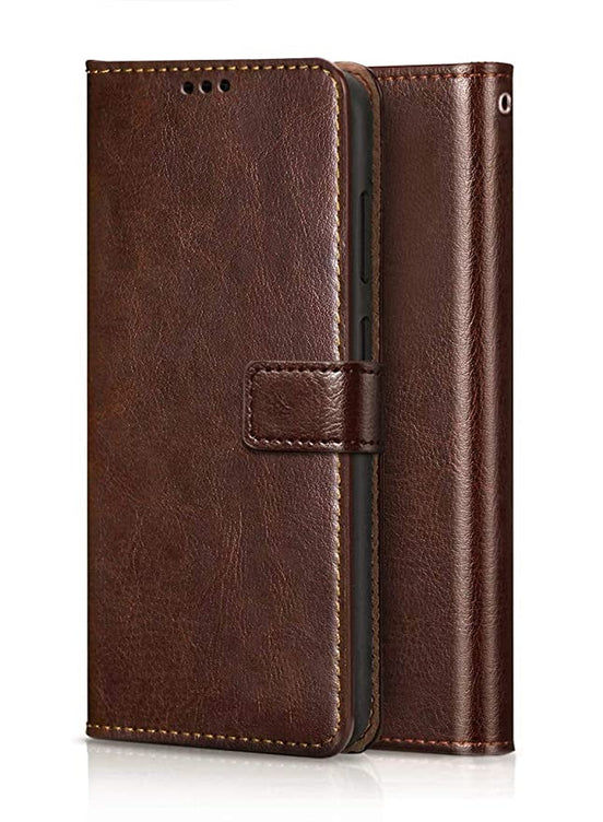 YOFO Flip Leather Magnetic Wallet Back Cover Case for Mi Redmi 9 Prime
