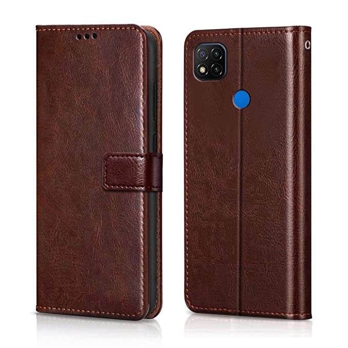 YOFO Flip Leather Magnetic Wallet Back Cover Case for Mi Redmi 9