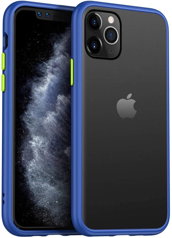 YOFO Matte Finish Smoke Back Cover for Apple iPhone 12 Mini (5.4)-Blue
