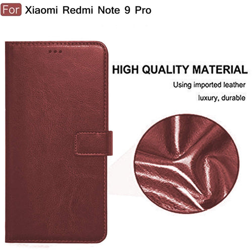 YOFO Flip Leather Magnetic Wallet Back Cover Case for Redmi Note 9 Pro/Note 9 Pro Max/Poco M2 Pro