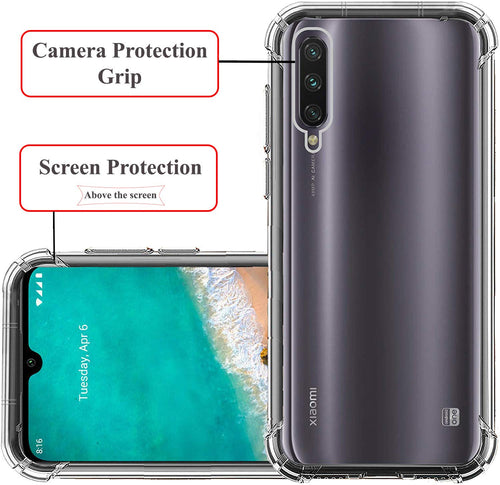 YOFO Shockproof Soft Transparent Back Cover for MI A3 - All Sides Protection Case