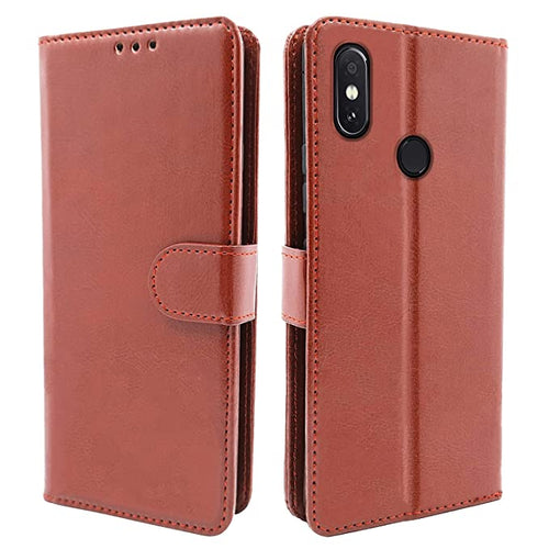 YOFO Flip Leather Magnetic Wallet Back Cover Case for Mi Redmi Note 5 Pro
