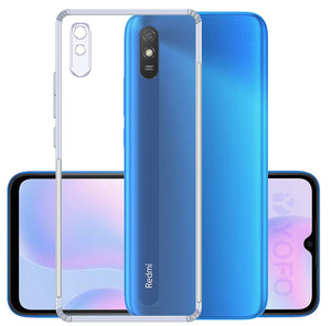 YOFO Silicon Transparent Back Cover for Mi Redmi 9A - Camera Protection with Anti Dust Plug