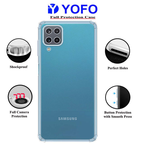 YOFO Back Cover for Samsung Galaxy M32 (Flexible|Silicone|Transparent |Shockproof)
