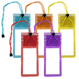 YOFO Pack of 5 Waterproof Sealed PVC Transparent Mobile Cover Pouch for up to 7 inch- Assorted Color